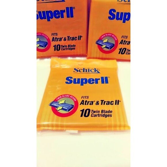 SCHICK SUPER 2 REFILLS FITS ATRA AND TRAC 2 (30 TOTAL COUNT) - Picture 3 of 4